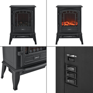 Cheminée Électrique avec Thermostat Température 1000-2000 W [casa.pro]