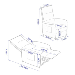 Fauteuil relax électrique Savukoski 102 x 58 x 81 cm [en.casa]