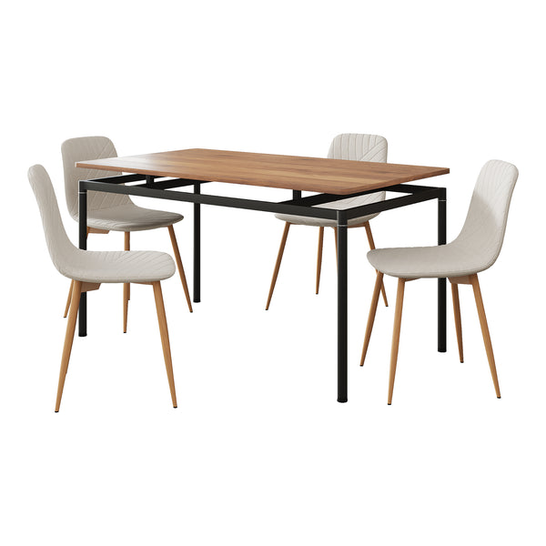 Ensemble de salle à manger Hemnes pour 4 personnes [en.casa] 