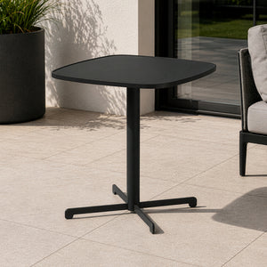 Table bistrot d'extérieur Foggia 75x70x70 cm Acier Anthracite [casa.pro]
