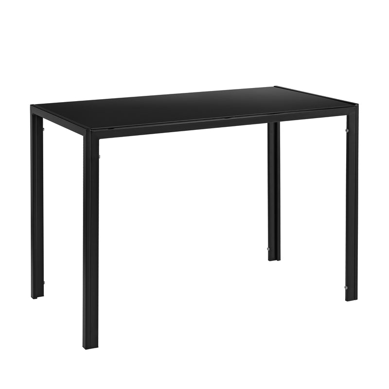Croquis coté [en.casa] Ensemble de Table et 4 Chaises Table de Salle à Manger avec 4 Chaises Métal Bois Plastique Verre Couleurs Différentes 105cm x 60cm x 75cm