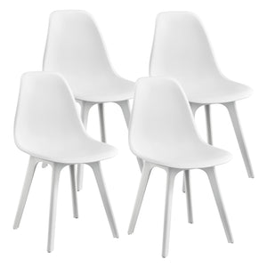 [en.casa] Ensemble de Table à Manger et Chaises Set de Table à Manger et Chaises MDF Placage Acier Revêtu par Poudre Fritté Plastique 120 cm x 60 cm x 75 cm