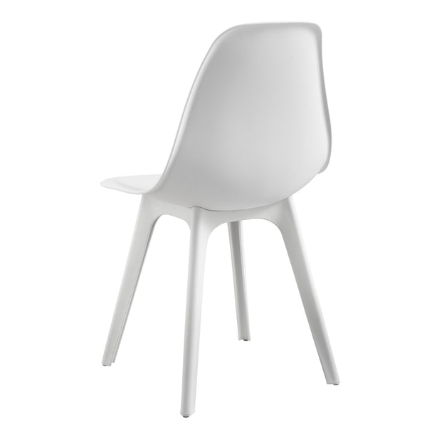 [en.casa] Ensemble de Table à Manger et Chaises Set de Table à Manger et Chaises MDF Placage Acier Revêtu par Poudre Fritté Plastique 120 cm x 60 cm x 75 cm