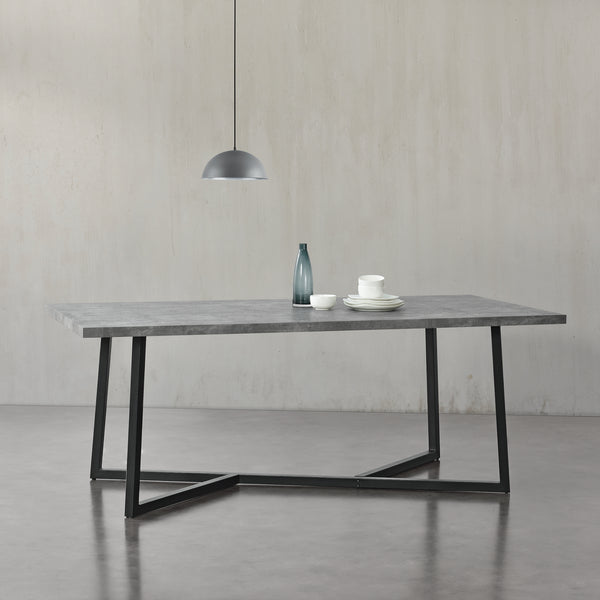 Table à manger Sjöbo 200x100x76cm différentes couleurs en.casa