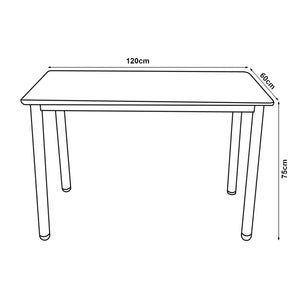 Table à manger Tammela pour 4 personnes 120x60 cm en différentes couleurs [en.casa]