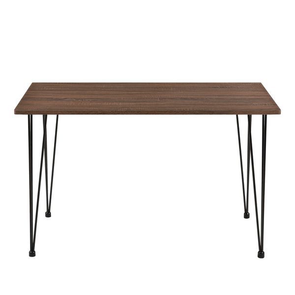 Meuble de salle à manger Vihti 120cm x 70cm x 75cm Gris Effet Bois [en.casa]