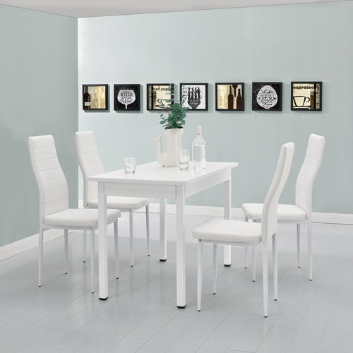 [en.casa] Table à manger +4 chaises 120x60cm
