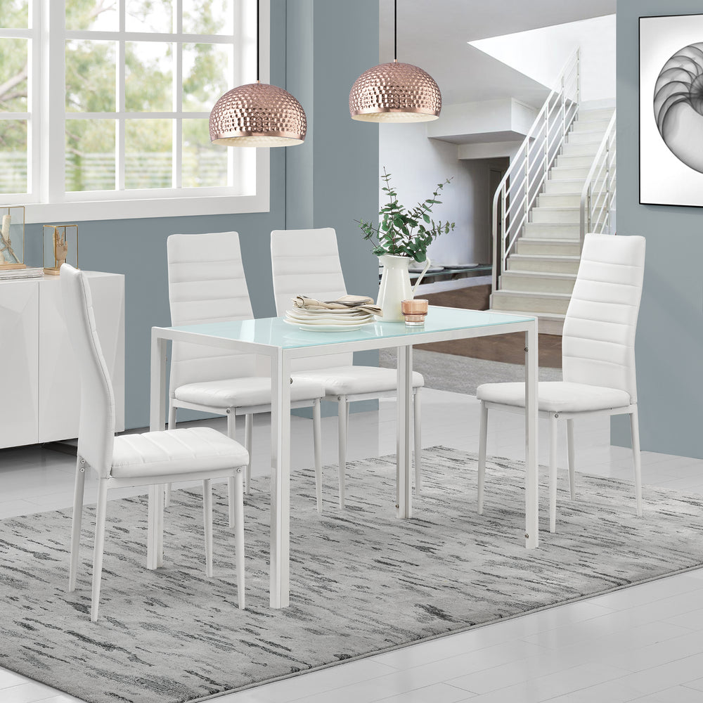 Table à manger avec 4 chaises Bergen Couleurs différentes [en.casa] 