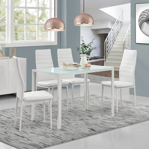 Table à manger avec 4 chaises Bergen Couleurs différentes [en.casa] 