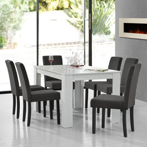 Table de salle à manger avec 6 chaises Kramfors couleurs différentes [en.casa] 