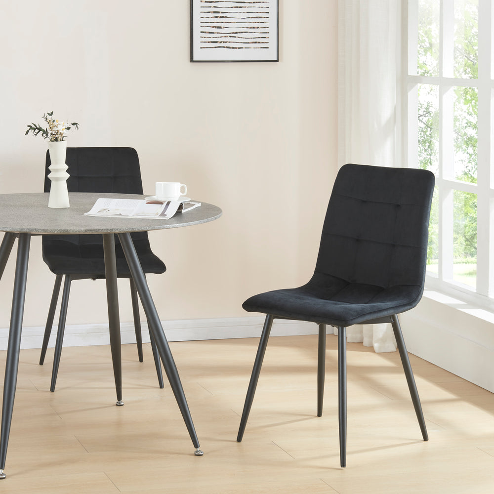 Chaise de salle à manger Lexnitz lot de 2 avec pieds ronds en différentes couleurs [en.casa] - premiumXL