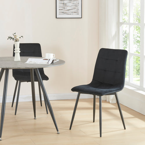 Chaise de salle à manger Lexnitz lot de 2 avec pieds ronds en différentes couleurs [en.casa] - premiumXL