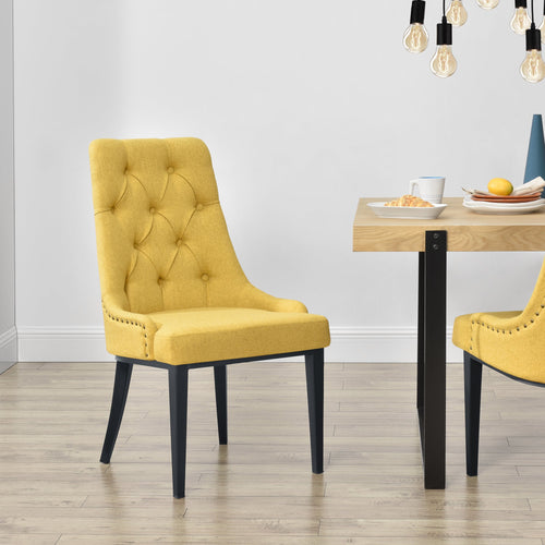 Chaise de Salle à Manger Chester Motif Chesterfield 100x53x60 cm plusieurs couleurs [en.casa]