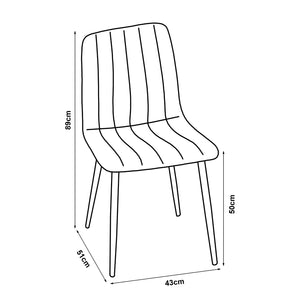 Chaise de salle à manger Elsern lot de 2 en différentes couleurs [en.casa]