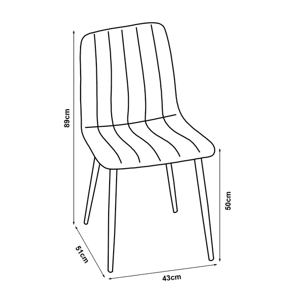 Chaise de salle à manger Elsern lot de 2 en différentes couleurs [en.casa]