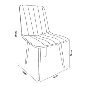 Lot de 4 chaises de salle à manger Elsern 89 x 43 x 52 cm [en.casa]