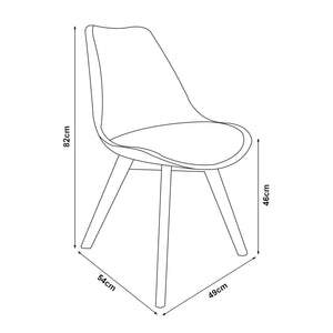 Chaise de salle à manger Fläten lot de 2 [en.casa]