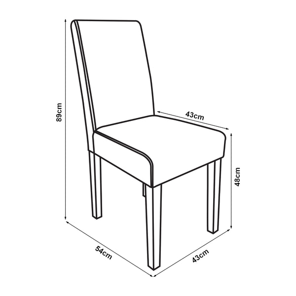 Chaise de salle à manger Hambourg lot de 6 en similicuir [en.casa]