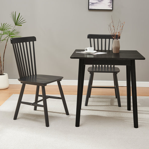 Lot de 2 chaises de salle à manger Karmoy bois d'hévéa 89 x 46 x 52 cm [en.casa]