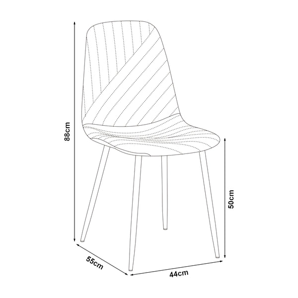 Chaise de salle à manger Köfering lot de 4 [en.casa]