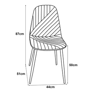Lot de 2 chaises de salle à manger Köfering 87 x 44 x 51 cm [en.casa]