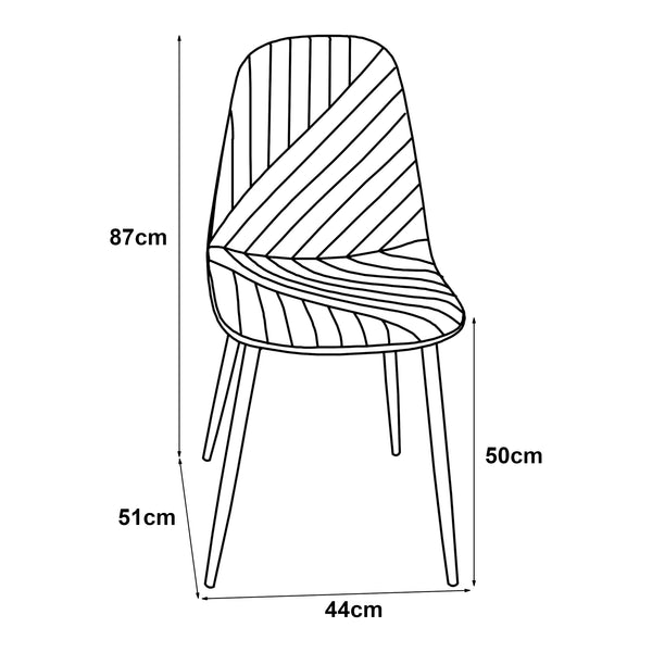 Lot de 2 chaises de salle à manger Köfering 87 x 44 x 51 cm [en.casa]