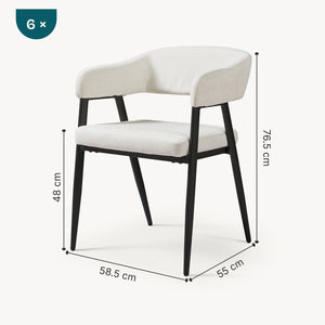 Chaise de salle à manger Kohlmand Set [en.casa]