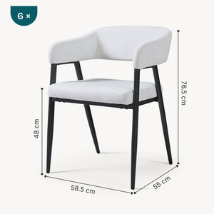 Lot de chaises de salle à manger Kohlmand 77 x 59 x 55 cm [en.casa]