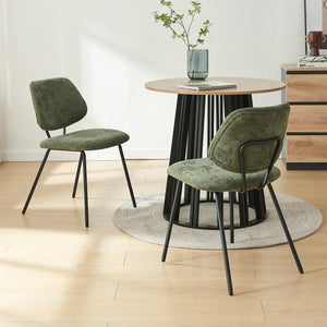 Ensemble de chaises de salle à manger Köma en tissu tissé [en.casa]