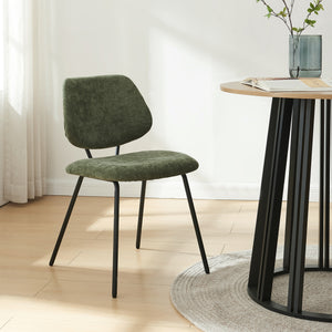 Ensemble de chaises de salle à manger Köma en tissu tissé [en.casa]