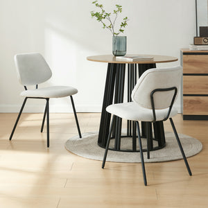 Ensemble de chaises de salle à manger Köma en tissu tissé [en.casa]