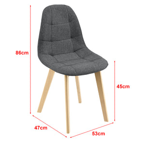 Lot de 2 Chaises de Salle à Manger Kopparberg 86 x 53 x 47 cm plusieurs couleurs [en.casa]