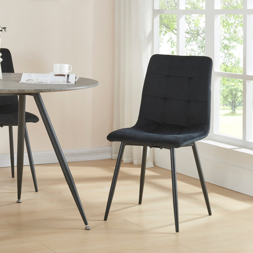 Chaise de salle à manger Lexnitz lot de 2 avec pieds ronds en différentes couleurs [en.casa] - premiumXL