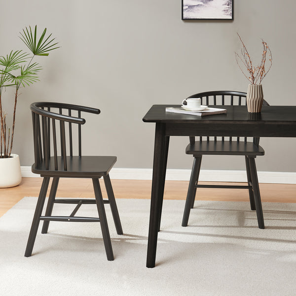 Chaise de salle à manger Stami lot de 2 en bois [en.casa]