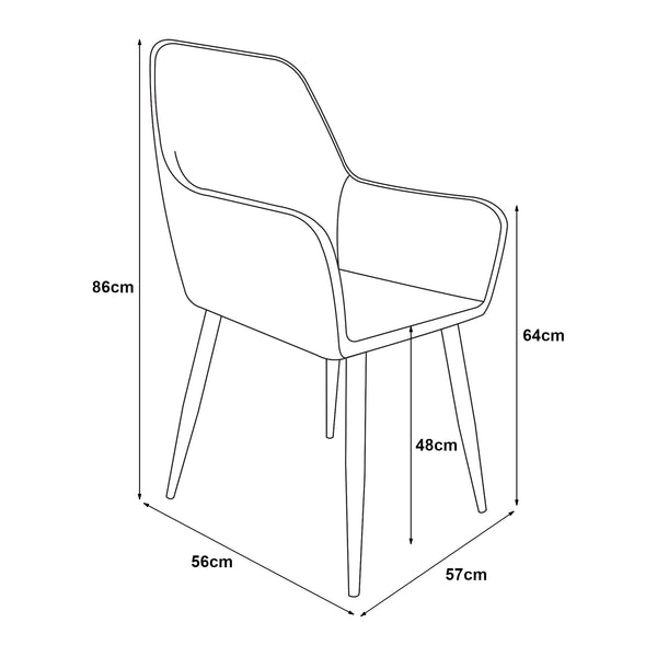 Ensemble de chaises de salle à manger Hollola [en.casa]