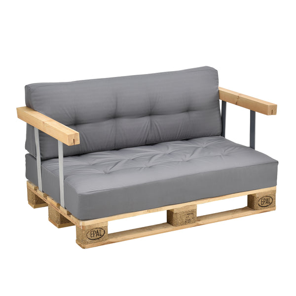 [en.casa] Coussin d’assise / de dossier / d’angle avec palette ou en kit pour canapé euro palette In/Extérieur meubles rembourrés
