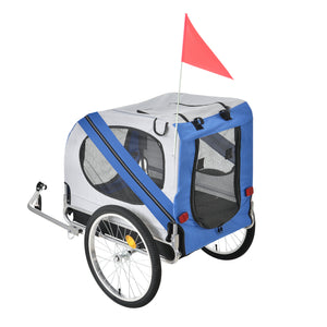 Remorque Vélo pour Chien Capacité 26 kg 138 x 71 x 90 cm Gris Noir [pro.tec]