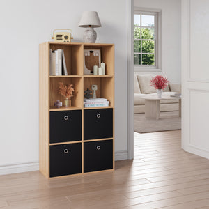 Boîte pliante lot de 10 30x30x28 cm en tissu non tissé différentes couleurs en.casa