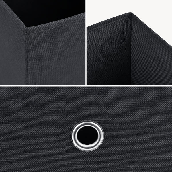 Boîte pliante lot de 10 30x30x28 cm en tissu non tissé différentes couleurs en.casa