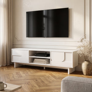 Meuble TV Katanshumn avec 2 portes [en.casa]