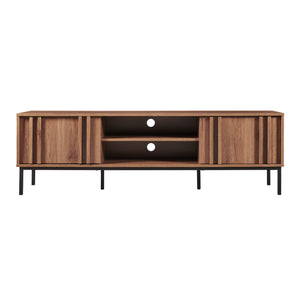 Meuble TV Kilmandar 160x40x49 cm aspect noyer [en.casa]