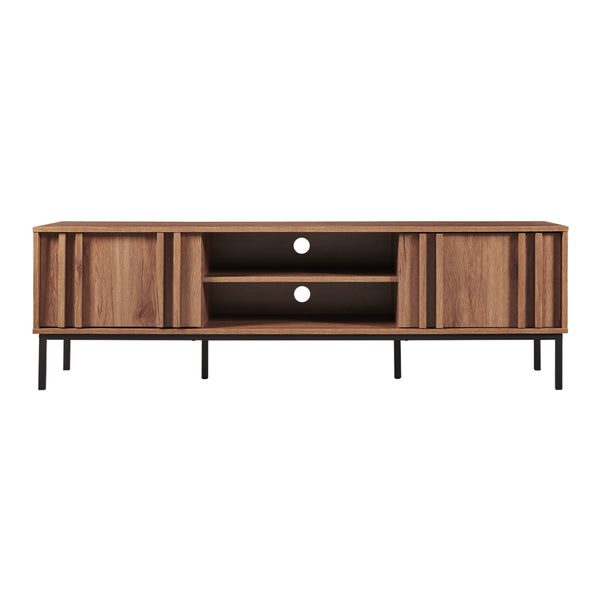 Meuble TV Kilmandar 160x40x49 cm aspect noyer [en.casa]