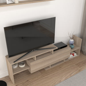 Meuble TV avec étagère murale Liksefte 153,5 x 27,5 x 42 cm [en.casa] 