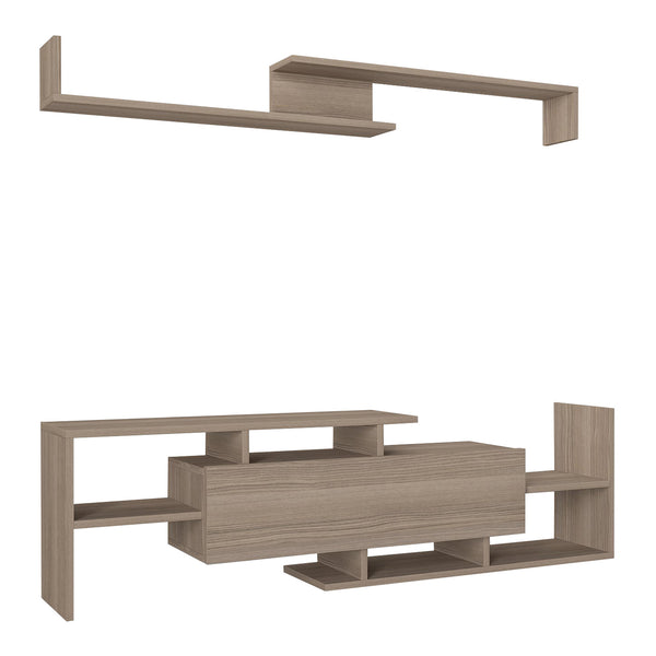 Meuble TV avec étagère murale Liksefte 153,5 x 27,5 x 42 cm [en.casa] 