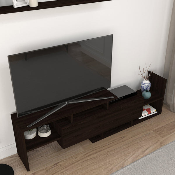 Meuble TV avec étagère murale Liksefte 153,5 x 27,5 x 42 cm [en.casa] 