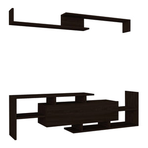Meuble TV avec étagère murale Liksefte 153,5 x 27,5 x 42 cm [en.casa] 