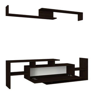 Meuble TV avec étagère murale Liksefte 153,5 x 27,5 x 42 cm [en.casa] 
