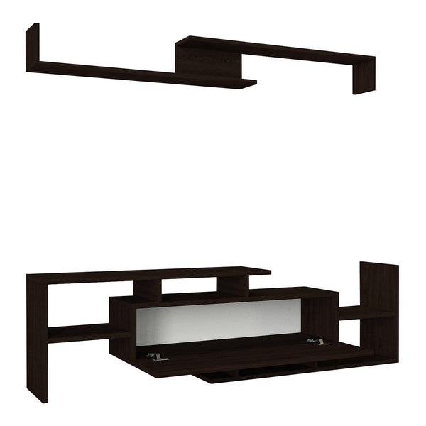 Meuble TV avec étagère murale Liksefte 153,5 x 27,5 x 42 cm [en.casa] 