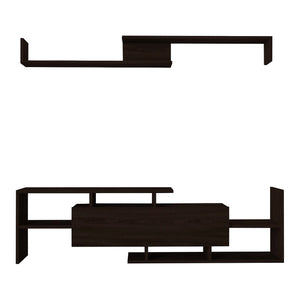 Meuble TV avec étagère murale Liksefte 153,5 x 27,5 x 42 cm [en.casa] 