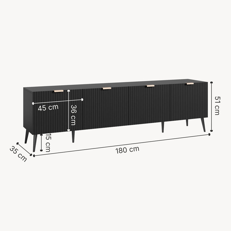 Croquis coté Meuble TV Nand [en.casa]